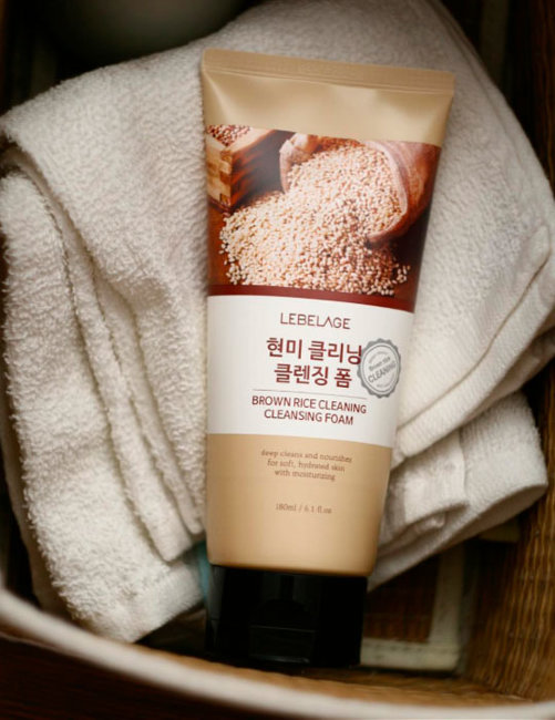 Lebelage Brown Rice Cleaning Foam Пенка для умывания с экстрактом коричневого риса, 180 мл