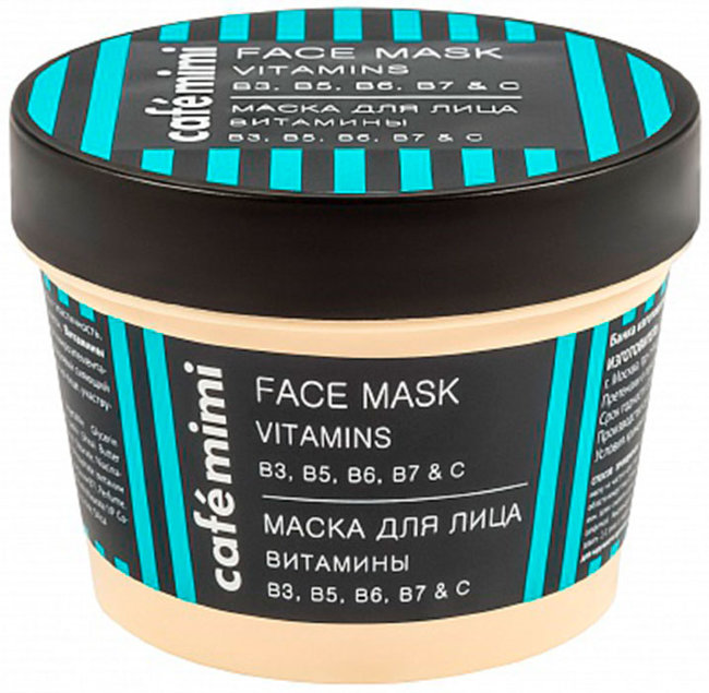 Кафе красоты Le Cafe Mimi Маска для лица Витамины В3,В5,В6,В7,С, 110 мл Кафе красоты Le Cafe Mimi Маска для лица Витамины В3,В5,В6,В7,С, 110 мл