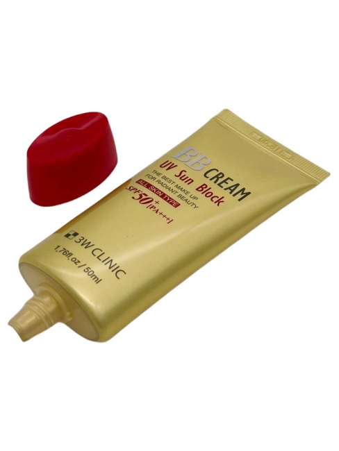 3W Clinic ВВ крем для лица солнцезащитный UV Sun Block BB Cream SPF50+/PA+++, 50 мл 3W Clinic ВВ крем для лица солнцезащитный UV Sun Block BB Cream SPF50+/PA+++, 50 мл