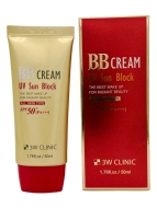 3W Clinic ВВ крем для лица солнцезащитный UV Sun Block BB Cream SPF50+/PA+++, 50 мл 3W Clinic ВВ крем для лица солнцезащитный UV Sun Block BB Cream SPF50+/PA+++, 50 мл