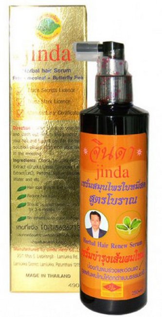 Jinda Herbal Serum Травяная концентрированная Сыворотка от выпадения волос, 250 мл Jinda Herbal Serum Травяная концентрированная Сыворотка от выпадения волос, 250 мл