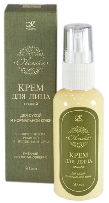 Kleona Крем для лица ночной "Овсянка", 50 мл