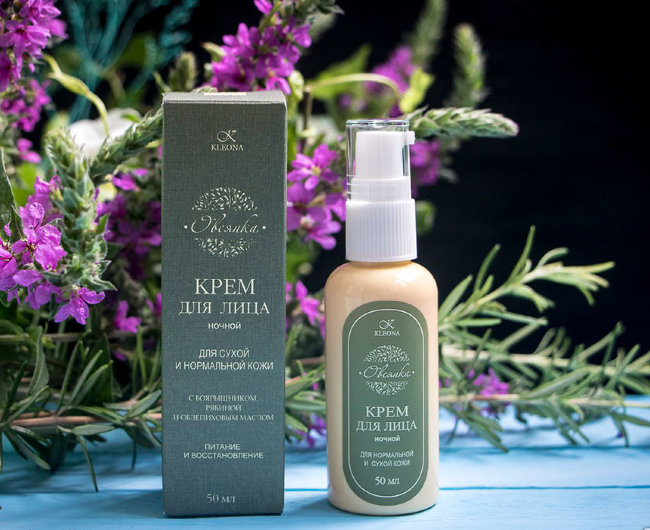 Kleona Крем для лица ночной "Овсянка", 50 мл