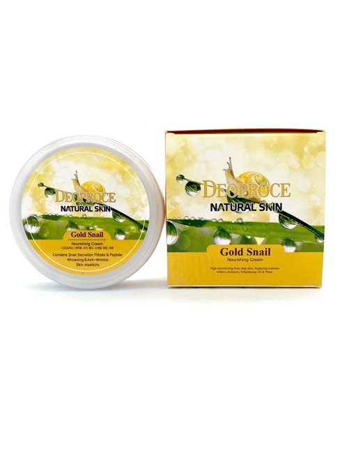 Deoproce крем для лица питательный с золотом и муцином улитки Natural Skin Nourishing Gold Snail Cream, 100 г Deoproce крем для лица питательный с золотом и муцином улитки Natural Skin Nourishing Gold Snail Cream, 100 г