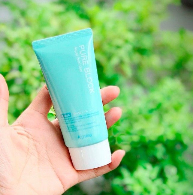 A'PIEU Pure Block Aqua Sun Gel SPF50+/PA+++ Увлажняющий солнцезащитный гель, 50 мл
