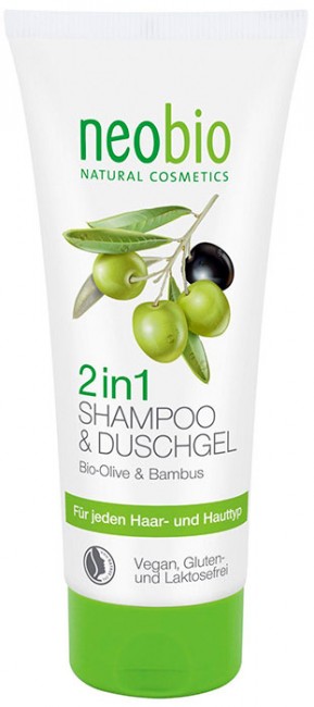 Neobio Organic Olive & Bamboo Гель-шампунь для душа 2 в 1, 200 мл Neobio Organic Olive & Bamboo Гель-шампунь для душа 2 в 1, 200 мл