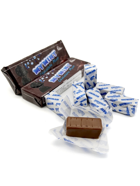 Boonprasert Конфета жевательная со вкусом мяты и шоколада My Mint Chocolate Mint Flavoured Candy, 3 шт. х 32 г