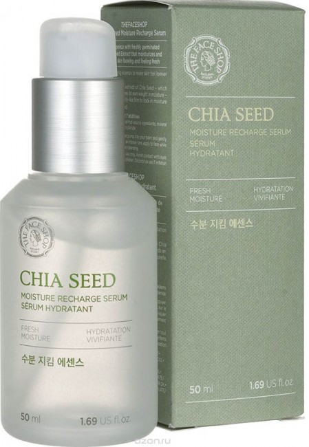THE FACE SHOP Chia Seed Moisture Recharge Serum Увлажняющяая сыворотка для лица, 50 мл