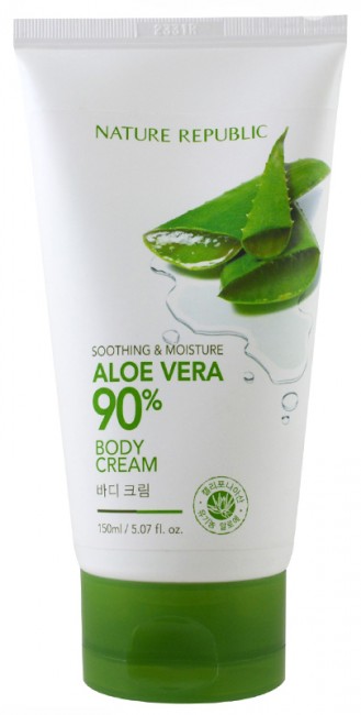 NATURE REPUBLIC Soothing & Moisture Aloe Vera 90% Body Cream Увлажняющий крем для тела с алоэ, 150 мл NATURE REPUBLIC Soothing & Moisture Aloe Vera 90% Body Cream Увлажняющий крем для тела с алоэ, 150 мл