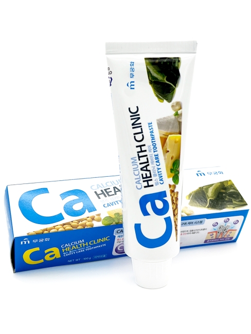 Mukunghwa Зубная паста с кальцием для профилактики кариеса мятная Calcium Health Clinic, 100 г Mukunghwa Зубная паста с кальцием для профилактики кариеса мятная Calcium Health Clinic, 100 г