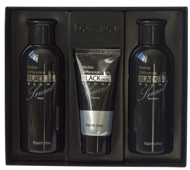 FarmStay Farm Stay Visible Difference Black Snail Homme Set Мужской набор с муцином улитки 3 предмета