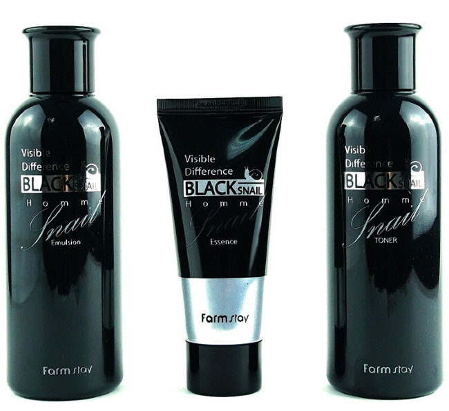 FarmStay Farm Stay Visible Difference Black Snail Homme Set Мужской набор с муцином улитки 3 предмета