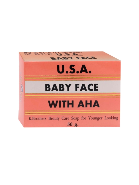 K.Brothers Мыло для очищения лица от угрей и прыщей с AHA-кислотами Baby Face, 50 г