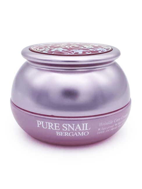 Bergamo Крем для лица с муцином улитки Антивозрастной Pure Snail Wrinkle Care Cream, 50 г