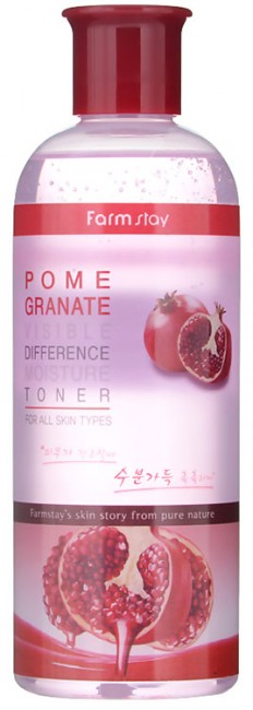 FarmStay Visible Difference Moisture Toner (PomeGranate) Увлажняющий тонер с экстрактом граната, 350 мл