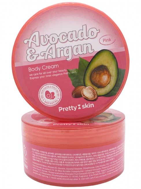 Pretty Skin Крем для тела с Арганой и Авокадо Design Your Beauty Avocado & Argan Body Cream, 300 мл