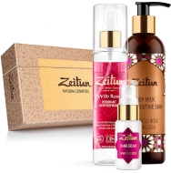 Zeitun Набор "Дамасская роза" мини, молочко для тела 200 мл, крем для рук 30 мл, дезодорант 150 мл