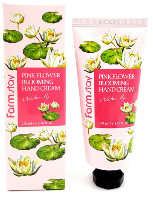 FarmStay Pink Flower Blooming Hand Cream Water Lily Крем для рук с водяной лилией, 100 мл FarmStay Pink Flower Blooming Hand Cream Water Lily Крем для рук с водяной лилией, 100 мл