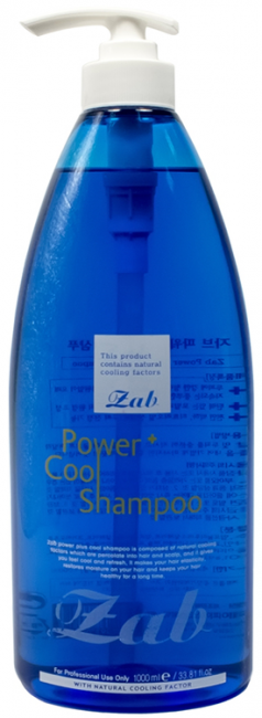 Zab Power Plus Cool Shampoo Освежающий шампунь для волос, 1000 мл