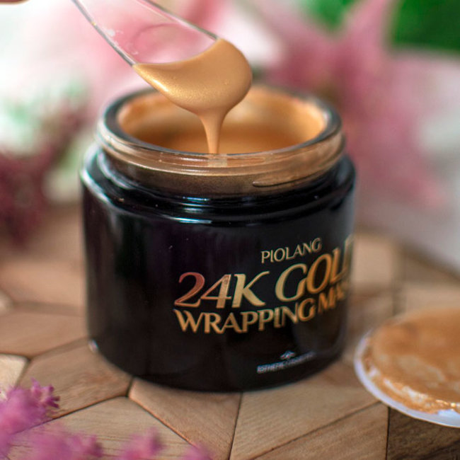 Esthetic House Piolang 24K Gold Wrapping Mask Маска-плёнка для лица с 24 каратным золотом, 80 мл
