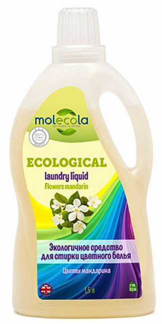 Molecola Flowers Mandarin Гель для стирки цветного и линяющего белья Цветы мандарина, 1,5 л