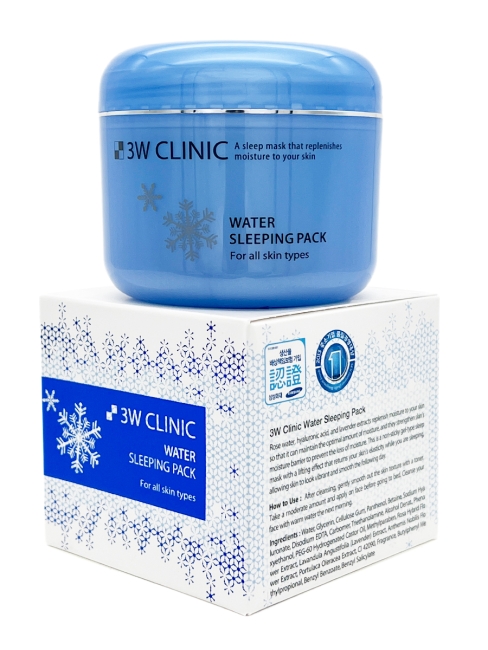 3W Clinic Увлажняющая маска ночного действия Water Sleeping Pack, 100 мл