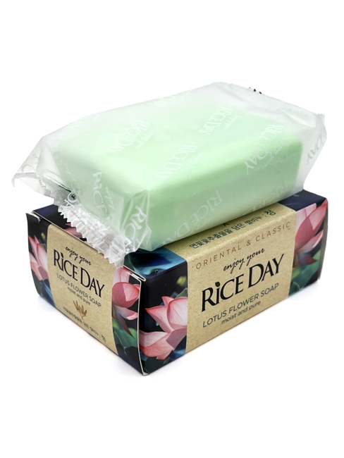 LION Мыло туалетное с экстрактом лотоса Rice Day Soap (Cheong), 100 г