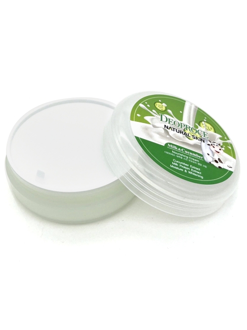 Deoproce Крем для лица питательный с экстрактом огурца и молока Natural Skin Nourishing Milk Cucumber Cream, 100 г