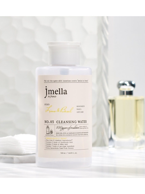 Jmella Мицеллярная вода Лайм и Базилик N0.03 In France Lime & Basil Cleansing Water, 500 мл Jmella Мицеллярная вода Лайм и Базилик N0.03 In France Lime & Basil Cleansing Water, 500 мл