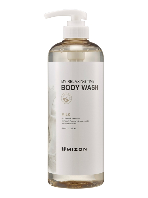 Mizon Гель для душа расслабляющий с экстрактом молочного протеина My Relaxing Time Body Wash Milk, 800 мл