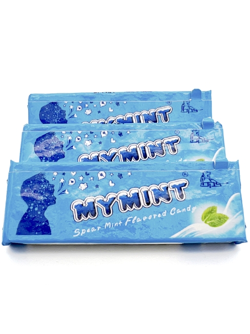 Boonprasert Конфета жевательная со вкусом перечной мяты My Mint Spearmint Flavoured Candy, 3 шт. х 32 г