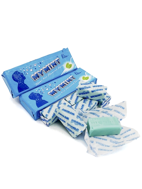Boonprasert Конфета жевательная со вкусом перечной мяты My Mint Spearmint Flavoured Candy, 3 шт. х 32 г