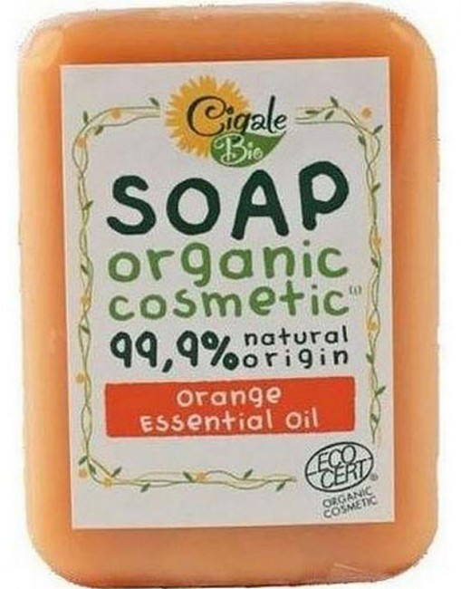 Cigale Bio Мыло твердое с эфирным маслом Апельсина, 100 г Cigale Bio Мыло твердое с эфирным маслом Апельсина, 100 г