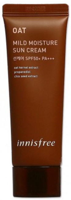 Innisfree Oat Mild Moisture Sun Cream SPF50+/PA+++ Увлажняющий солнцезащитный крем с экстрактом овса, 40 мл Innisfree Oat Mild Moisture Sun Cream SPF50+/PA+++ Увлажняющий солнцезащитный крем с экстрактом овса, 40 мл