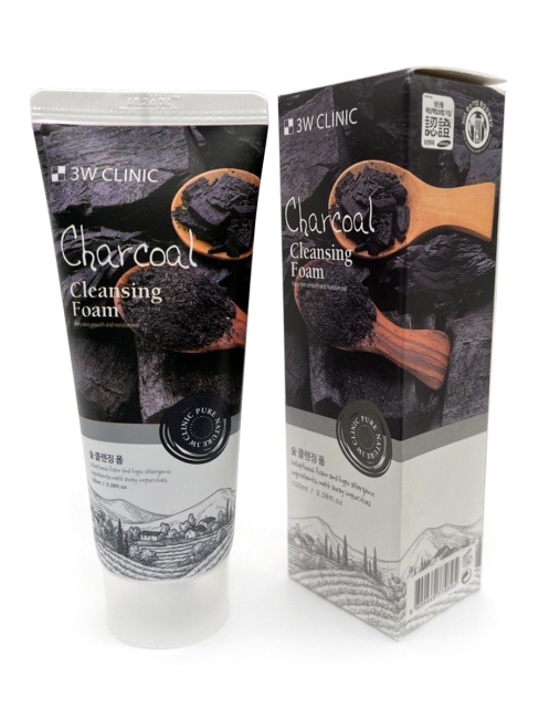 3W Clinic Комплект Глубокоочищающих пенок для сужения пор Charcoal Cleansing Foam , 2*100 мл 3W Clinic Комплект Глубокоочищающих пенок для сужения пор Charcoal Cleansing Foam , 2*100 мл