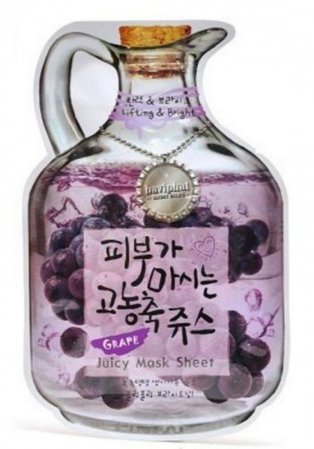 Baviphat Grape Juicy Mask Sheet (Lifting & Bright ) Маска тканевая фруктовая, 23 г Baviphat Grape Juicy Mask Sheet (Lifting & Bright ) Маска тканевая фруктовая, 23 г