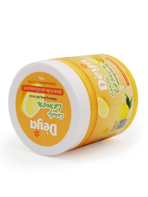 Deya Скраб для тела солевой подтягивающий Бодрящий лимон Whitening Body Salt Scrub Candy Lemon, 700 г