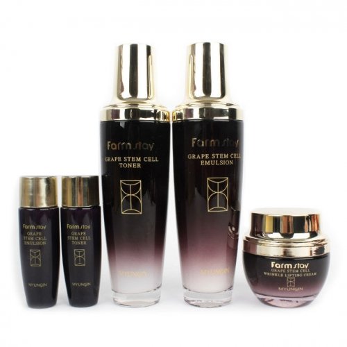 FarmStay Grape Stem Cell Skin Care 3 Set Набор по уходу за кожей лица на основе стволовых клеток винограда 3 предмета
