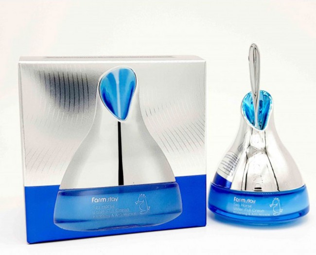 FarmStay Sea Horse Water Full Cream Whetening & Anti-Wrinkle Увлажняющий крем с экстрактом морского конька, 100 г FarmStay Sea Horse Water Full Cream Whetening & Anti-Wrinkle Увлажняющий крем с экстрактом морского конька, 100 г