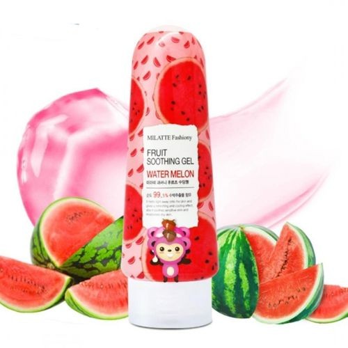 Milatte Гель для лица и тела многофункциональный Арбуз Fashiony Frut Sooting Gel Water Mlon, 200 мл