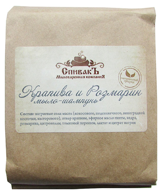 СпивакЪ Мыло-шампунь Крапива и розмарин, 100 г СпивакЪ Мыло-шампунь Крапива и розмарин, 100 г