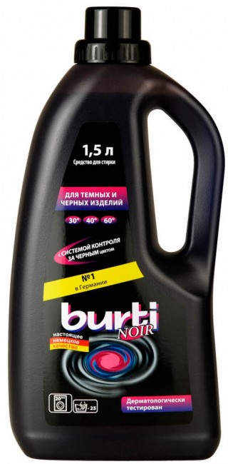 Burti Noir Жидкое средство для стирки черного и темного белья, 1,5 л