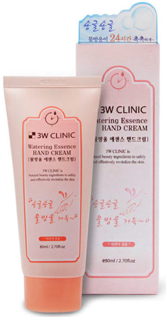 3W Clinic Watering Essence Hand Cream Глубокоувлажняющая эссенция для рук, 80 мл