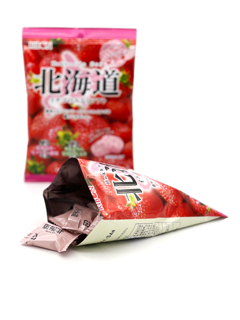 RIBON Карамель мягкая молочно-клубничная Hokkaido Soft Strawberry (10 шт), 60 г