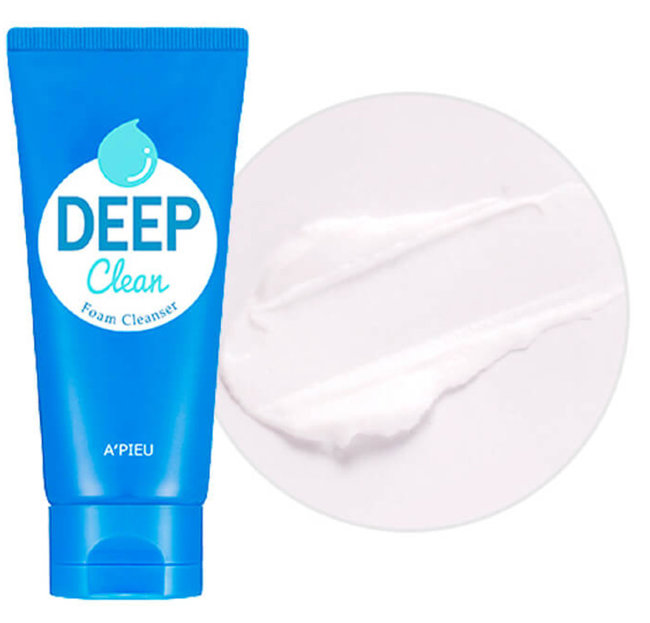 A'PIEU Deep Clean Foam Cleanser Глубокочищающая пенка для умывания и снятия макияжа, 130 мл A'PIEU Deep Clean Foam Cleanser Глубокочищающая пенка для умывания и снятия макияжа, 130 мл