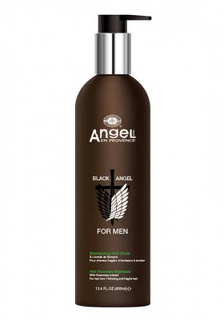 Angel Professional Шампунь мужской от потери волос с экстрактами периллы и розмарина Black Angel For Men, 400 мл Angel Professional Шампунь мужской от потери волос с экстрактами периллы и розмарина Black Angel For Men, 400 мл