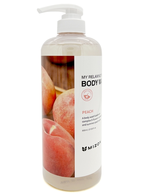 Mizon Гель для душа расслабляющий с экстрактом персика My Relaxing Time Body Wash Peach, 800 мл