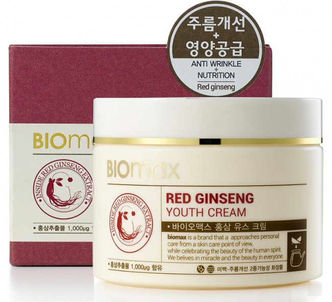 Welcos Biomax Red Ginseng Youth Cream Крем для молодости кожи с экстрактом красного женьшеня, 100 мл Welcos Biomax Red Ginseng Youth Cream Крем для молодости кожи с экстрактом красного женьшеня, 100 мл