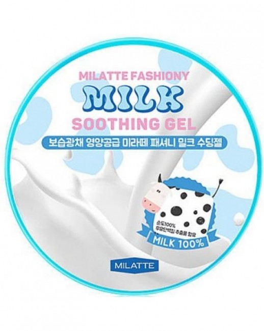Milatte Гель для лица и тела универсальный увлажняющий Молочный Fashiony Milk Soothing Gel, 300 мл Milatte Гель для лица и тела универсальный увлажняющий Молочный Fashiony Milk Soothing Gel, 300 мл