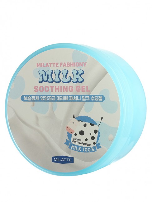 Milatte Гель для лица и тела универсальный увлажняющий Молочный Fashiony Milk Soothing Gel, 300 мл Milatte Гель для лица и тела универсальный увлажняющий Молочный Fashiony Milk Soothing Gel, 300 мл